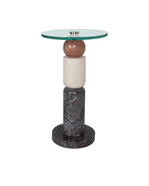 Currey and Company - 3000-0309 - Drinks Table - Moreno - Natural/Brass/Clear