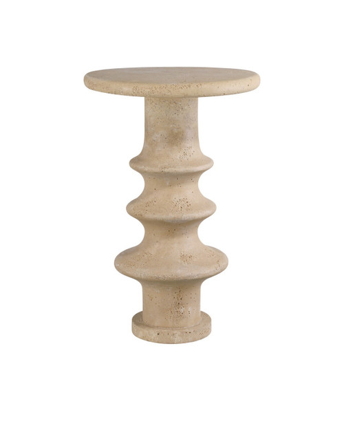 Currey and Company - 3000-0321 - Accent Table - Rollins - Beige