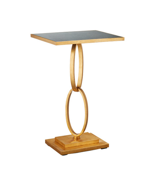 Currey and Company - 4000-0190 - Accent Table - Bangle Collection - Gold Leaf/Antique Mirror