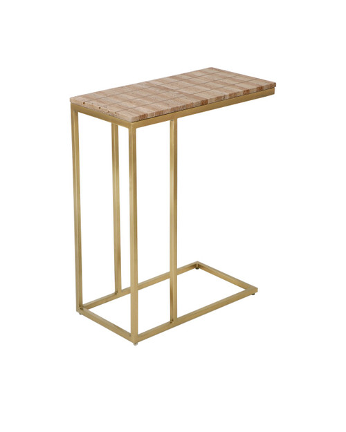 Currey and Company - 4000-0203 - Table - Dezi - Natural/Brass