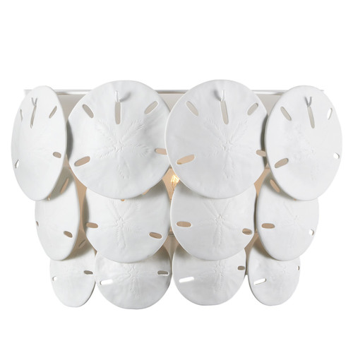 Currey and Company - 5000-0234 - Three Light Wall Sconce - Tulum Collection - Sugar White/White