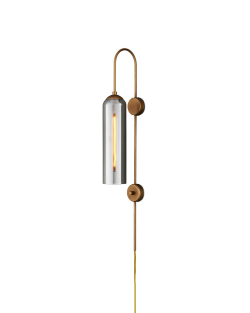 Currey and Company - 5000-0255 - One Light Wall Sconce - Severn - Antique Brass/Oil Rubbed Bronze/Smoke