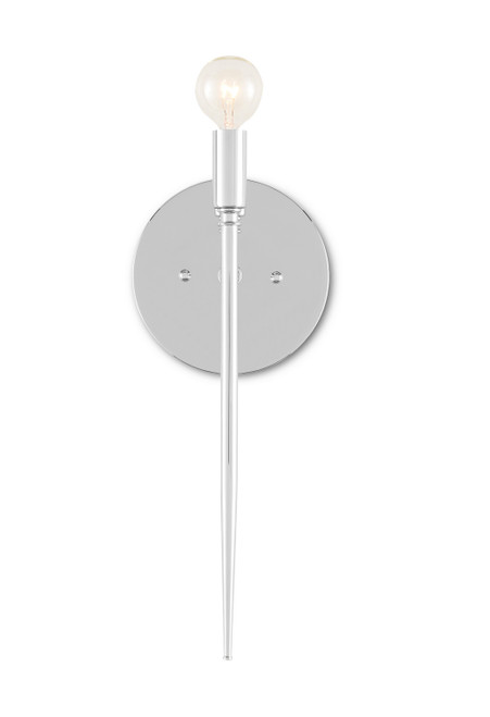 Currey and Company - 5800-0008 - One Light Wall Sconce - Bel Canto Collection - Polished Nickel