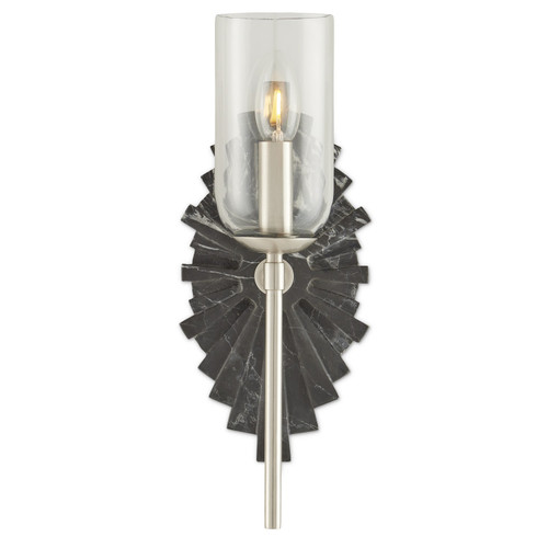 Currey and Company - 5800-0025 - One Light Wall Sconce - Benthos - Natural/Nickel/Clear