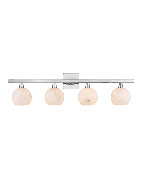 Currey and Company - 5800-0037 - Four Light Bath Bar - Bombelles - Polished Nickel/Natural