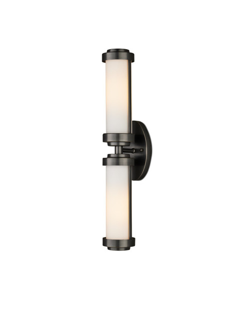 Currey and Company - 5800-0045 - Two Light Wall Sconce - Bowland - Oil Rubbed Bronze/White