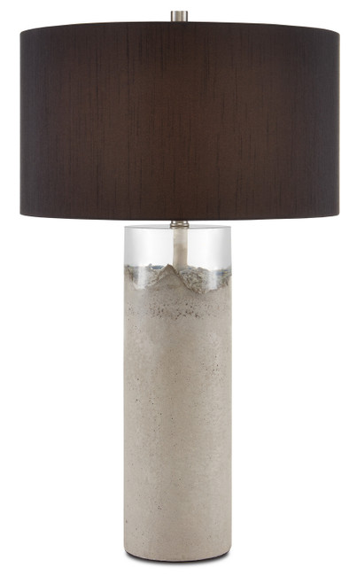 Currey and Company - 6000-0751 - One Light Table Lamp - Edfu Table Lamp - Concrete/Clear