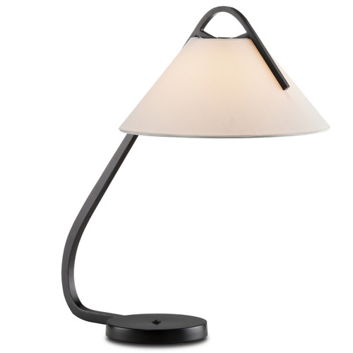 Currey and Company - 6000-0780 - One Light Desk Lamp - Frey - Satin Black