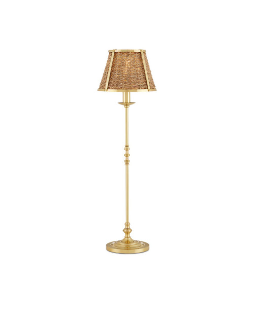Currey and Company - 6000-0900 - One Light Table Lamp - Deauville - Natural/Polished Brass