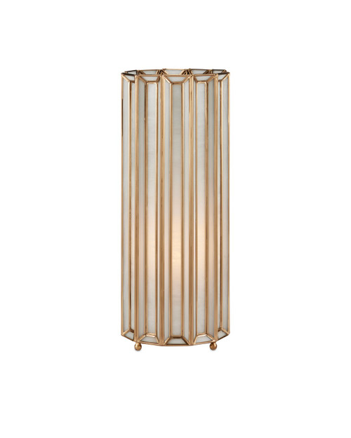Currey and Company - 6000-0911 - One Light Table Lamp - Daze - Antique Brass/White