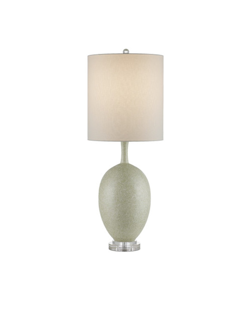 Currey and Company - 6000-0936 - One Light Table Lamp - Verdure - Green/Off-White/Clear