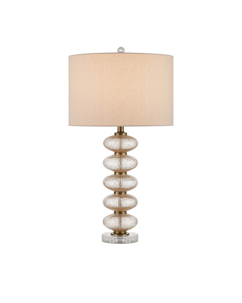Currey and Company - 6000-0945 - One Light Table Lamp - Zebulon - Clear with Gold Speckles/Contemporary Gold Leaf