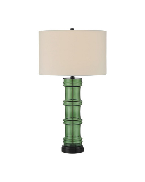 Currey and Company - 6000-1011 - One Light Table Lamp - Balsam - Green/Glossy Black
