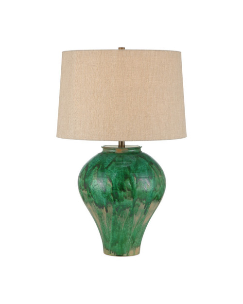 Currey and Company - 6000-1020 - One Light Table Lamp - Blarney - Green