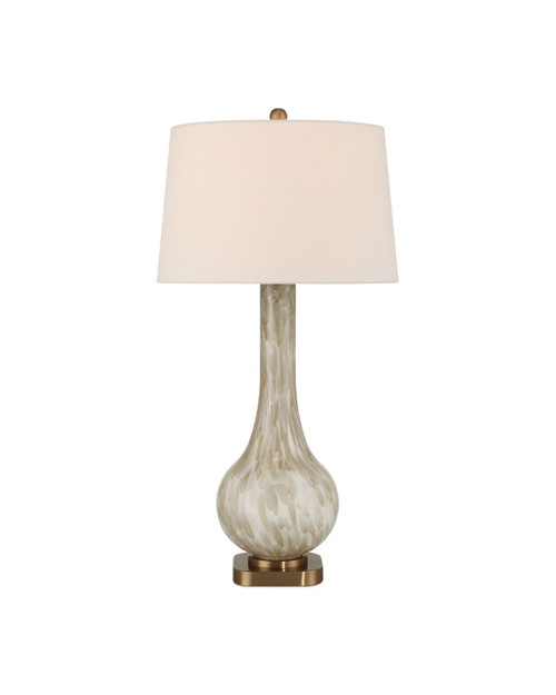 Currey and Company - 6000-1025 - One Light Table Lamp - Bombon - Pale Brown/Off-White/Antique Brass