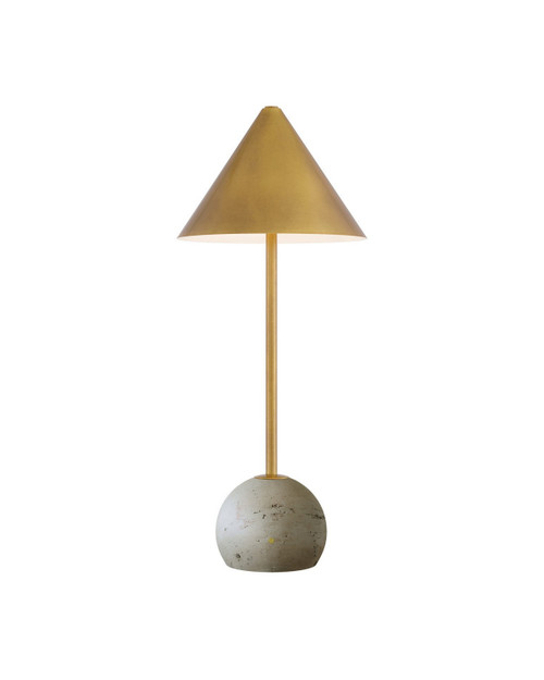 Currey and Company - 6700-0014 - One Light Table Lamp - Journey - Antique Brass/Natural