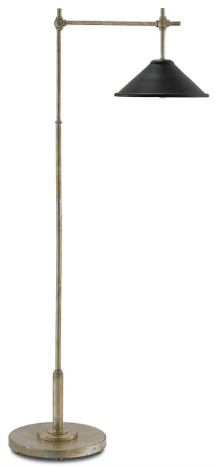 Currey and Company - 8000-0007 - One Light Floor Lamp - Dao - Silver Granello