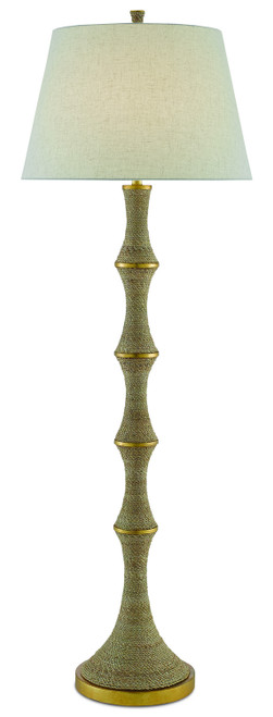 Currey and Company - 8000-0039 - One Light Floor Lamp - Bourgeon - Natural/Contemporary Gold Leaf