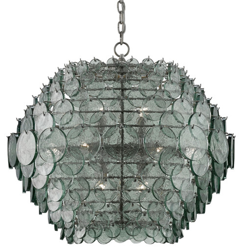 Currey and Company - 9000-0009 - 14 Light Chandelier - Braithwell - Clear/Silver Granello