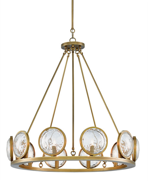 Currey and Company - 9000-0119 - Ten Light Chandelier - MarjieScope - Antique Brass/Clear