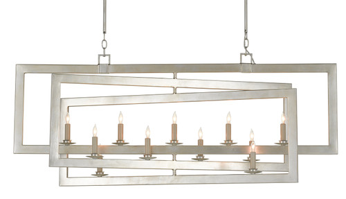 Currey and Company - 9000-0634 - 11 Light Chandelier - Middleton - Contemporary Silver Leaf