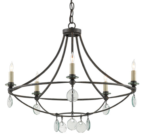 Currey and Company - 9000-0641 - Five Light Chandelier - Novella - Mayfair/Clear