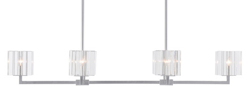 Currey and Company - 9000-0747 - Six Light Chandelier - Valerio Collection - Silver Leaf