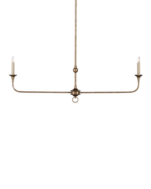 Currey and Company - 9000-1128 - Two Light Chandelier - Nottaway - Pyrite Bronze