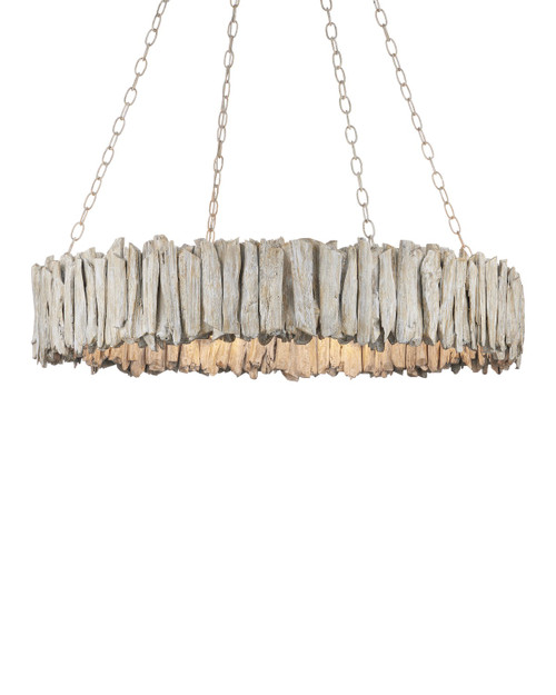 Currey and Company - 9000-1249 - Eight Light Chandelier - Driftwood - Whitewash