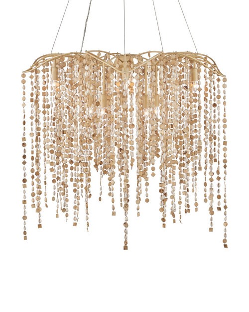 Currey and Company - 9000-1300 - Ten Light Chandelier - Kealia - Natural/Coco Cream