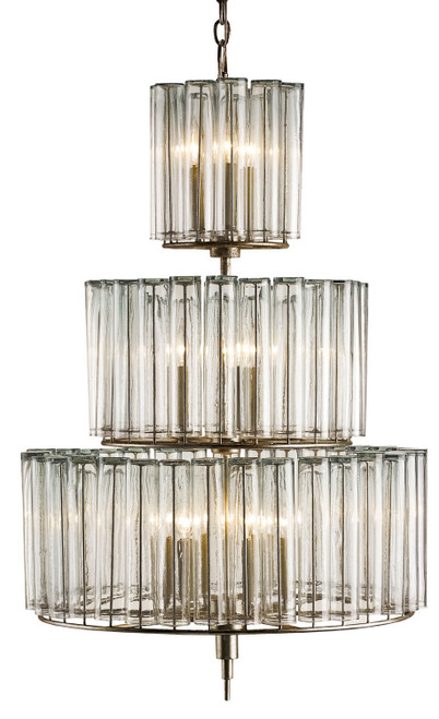Currey and Company - 9309 - 12 Light Chandelier - Bevilacqua - Silver Leaf