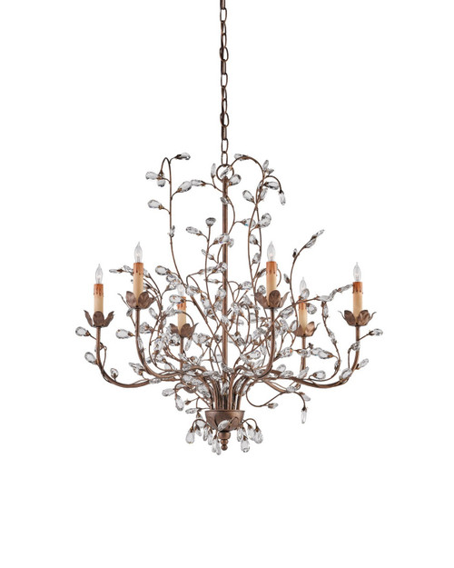 Currey and Company - 9882 - Six Light Chandelier - Crystal Bud - Cupertino