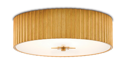 Currey and Company - 9999-0053 - LED Flush Mount - Caravel - Gold Leaf/White