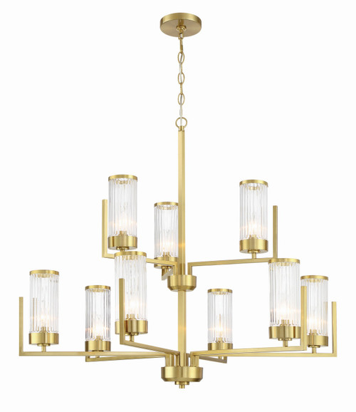 Craftmade - 60129-SB - Nine Light Chandelier - Whittley - Satin Brass