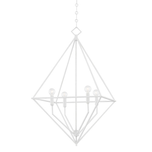 Hudson Valley - 3129-WP - Four Light Lantern - Haines - White Plaster