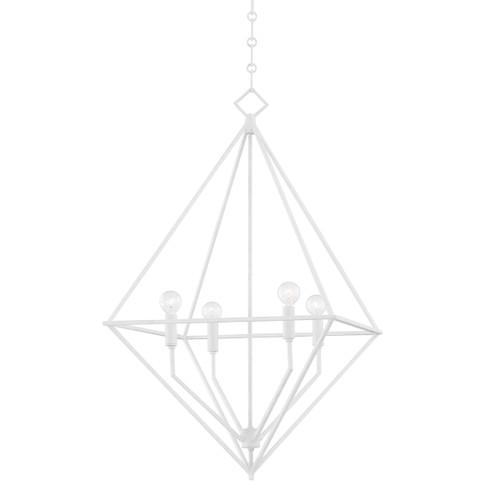 Hudson Valley - 3129-WP - Four Light Lantern - Haines - White Plaster