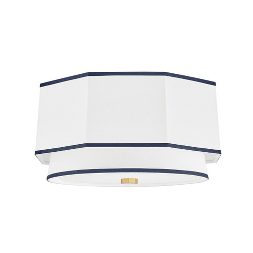 Hudson Valley - 3218-AGB - Two Light Flush Mount - Riverdale - Aged Brass
