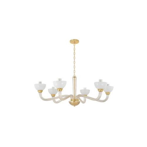 Hudson Valley - 3306-AGB - Six Light Chandelier - St. Lawrence - Aged Brass