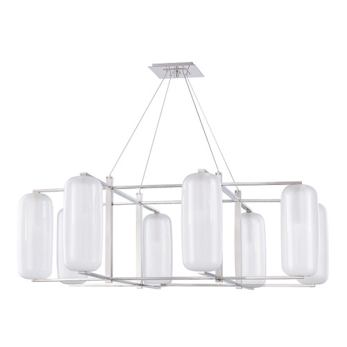 Hudson Valley - 3478-PN - Eight Light Chandelier - Pebble - Polished Nickel