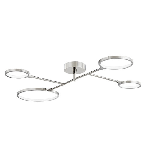 Hudson Valley - 4104-PN - LED Semi Flush Mount - Saturn - Polished Nickel