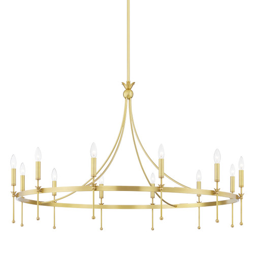 Hudson Valley - 4351-AGB - 12 Light Chandelier - Gates - Aged Brass