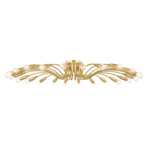Hudson Valley - 5949-AGB - 24 Light Semi Flush Mount - Barney - Aged Brass