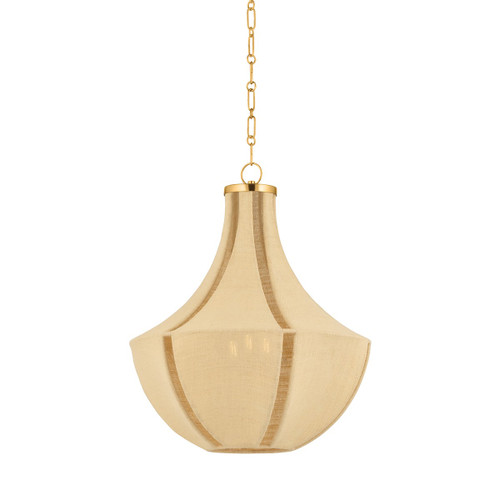 Hudson Valley - 6603-AGB - Three Light Pendant - Cascade Lake - Aged Brass
