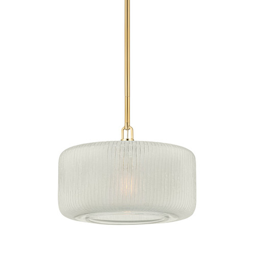 Hudson Valley - 7017-AGB - One Light Pendant - Beechurst - Aged Brass