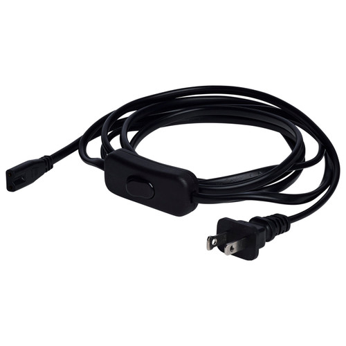 Nuvo Lighting - 63-461 - 8Ft Line Switch & Power Cord - Black