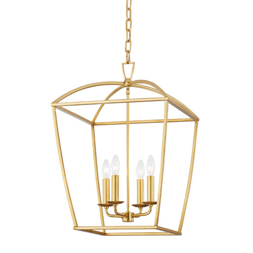 Hudson Valley - 8317-GL - Four Light Lantern - Bryant - Gold Leaf