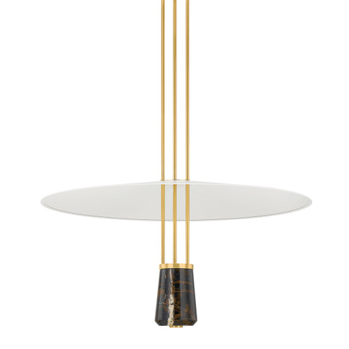 Hudson Valley - 8336-AGB/SWH - LED Pendant - Barnegat - Aged Brass