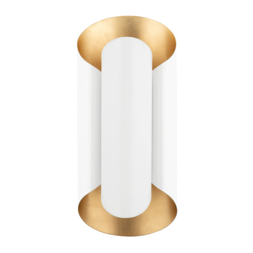 Hudson Valley - 8500-GL/WH - Two Light Wall Sconce - Banks - Gold Leaf