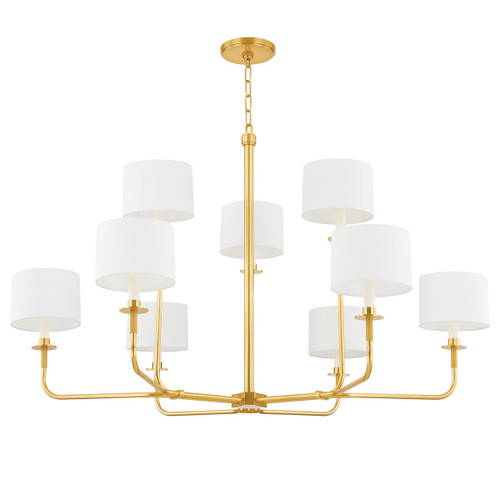 Hudson Valley - 9148-AGB - Eight Light Chandelier - Paramus - Aged Brass