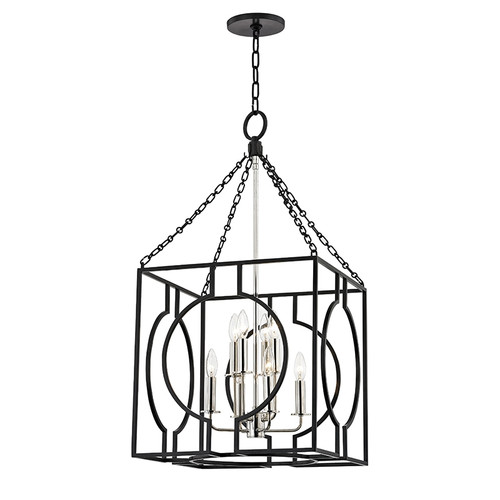 Hudson Valley - 9218-AIPN - Eight Light Lantern - Octavio - Aged Iron/Polished Nickel Combo